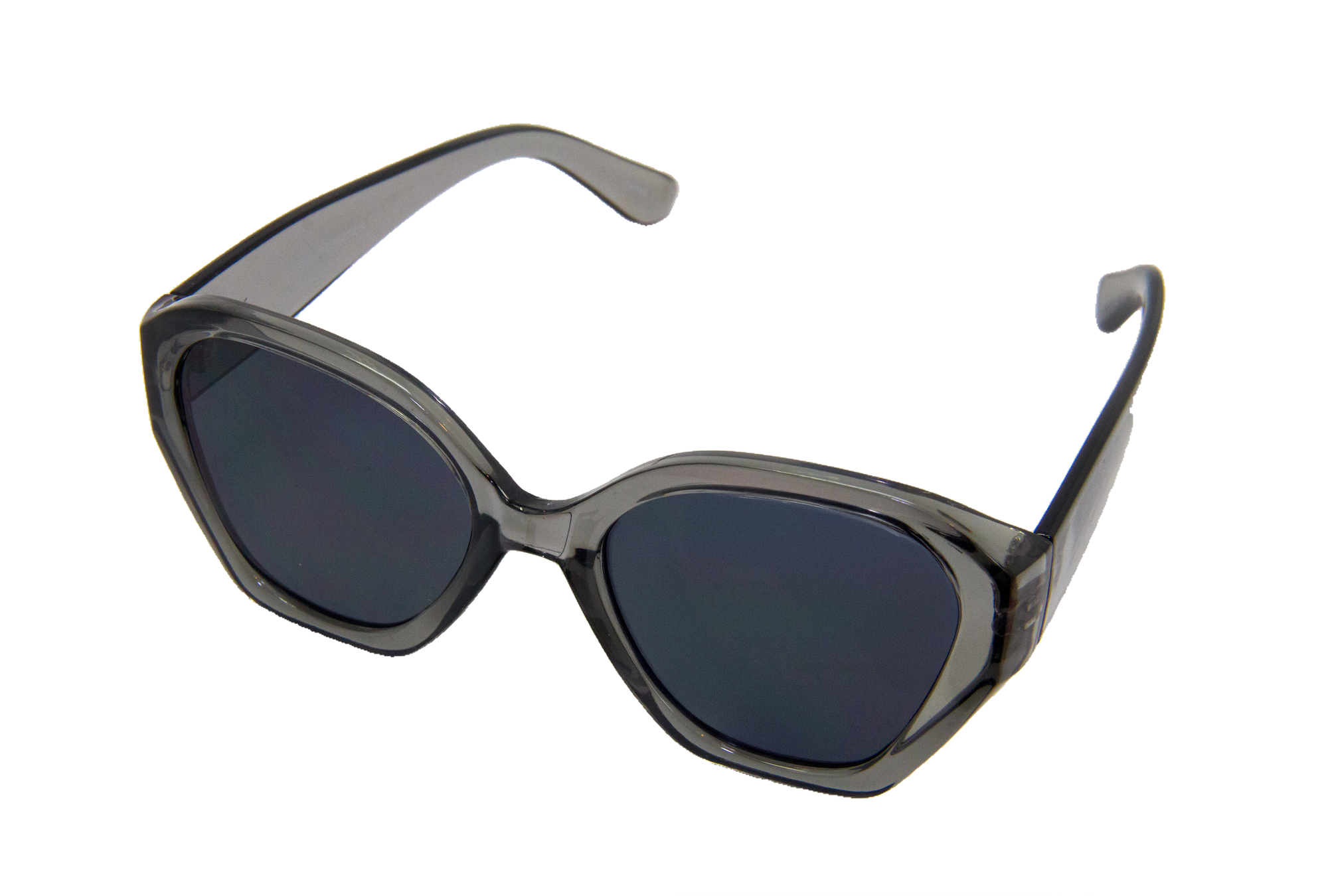 Lentes de Sol con Marco Translúcido Gris