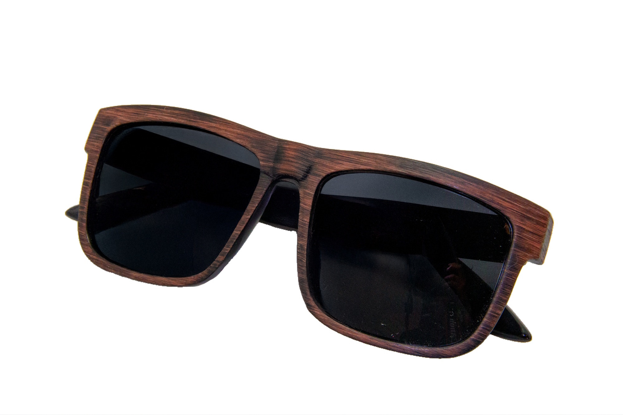 Lentes de Sol con Marco de Madera Oscura