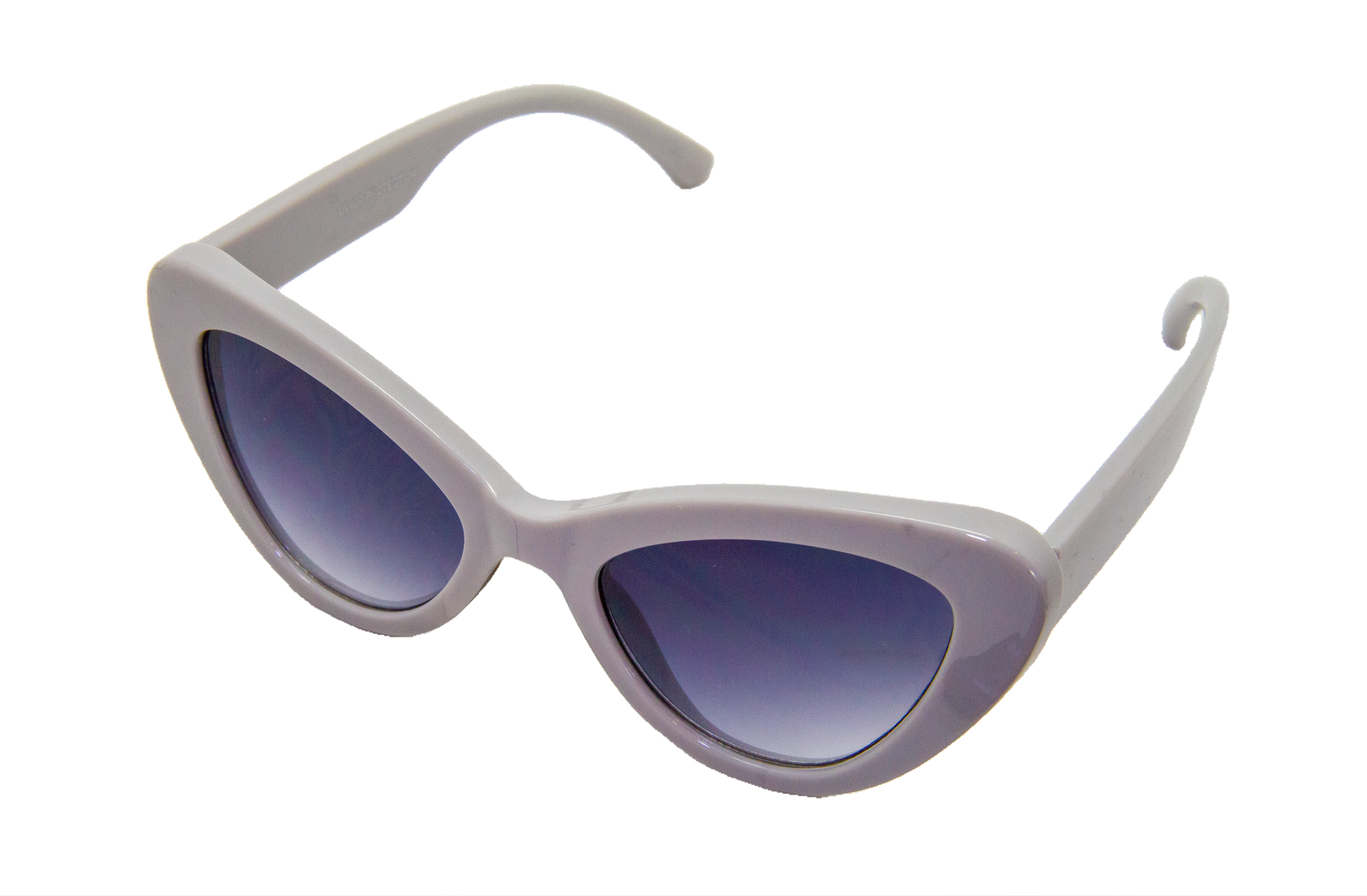 Lentes de Sol Cat-Eye con Marco Gris Perlado