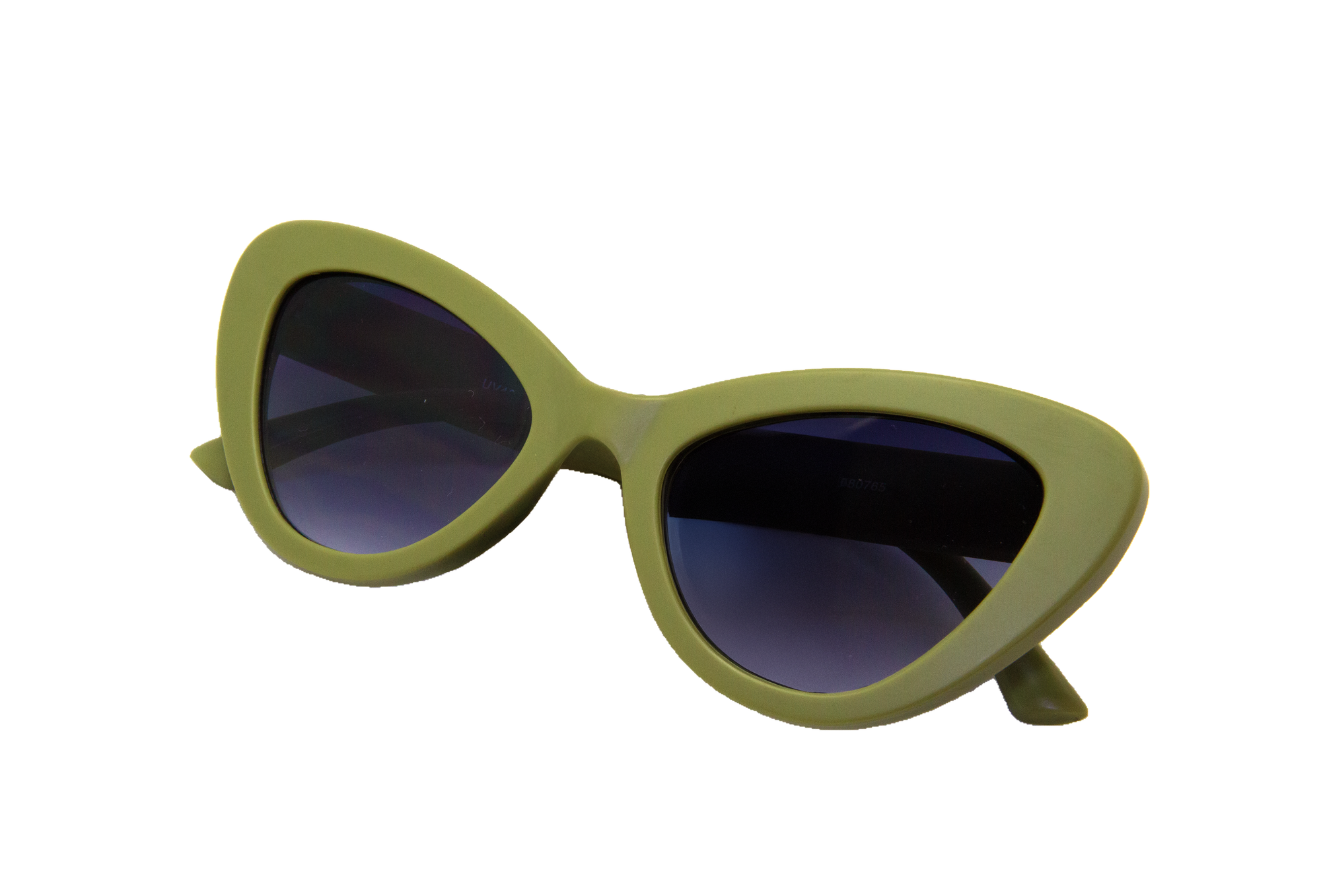 Lentes de Sol Cat-Eye con Marco Verde Mate
