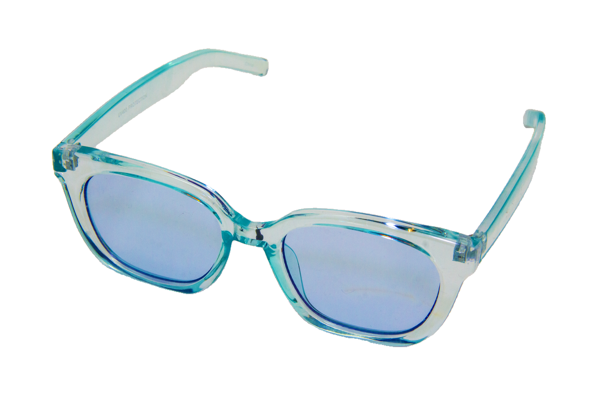 Lentes de Sol con Marco Translúcido Azul