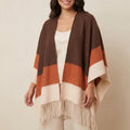 Poncho Bloques Terracota
