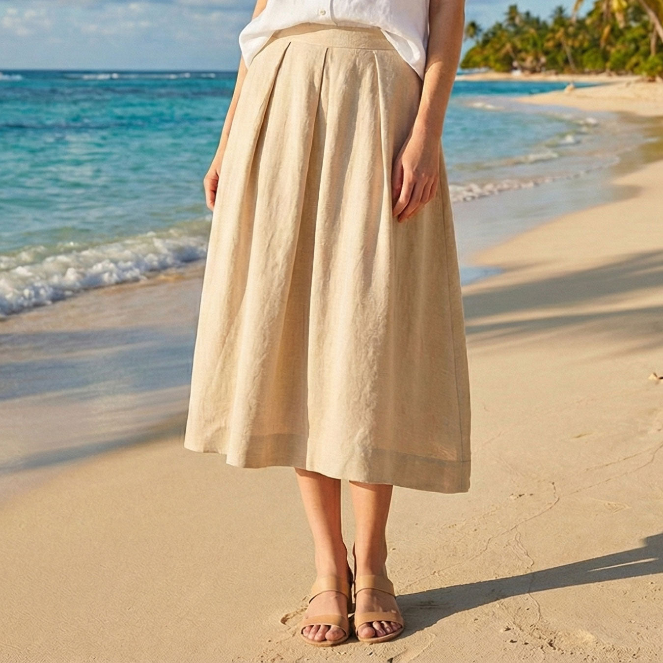 Falda Olivia Beige
