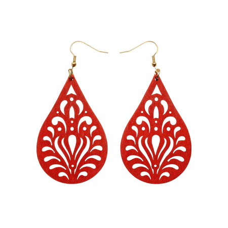 Aretes Gota Carmesi