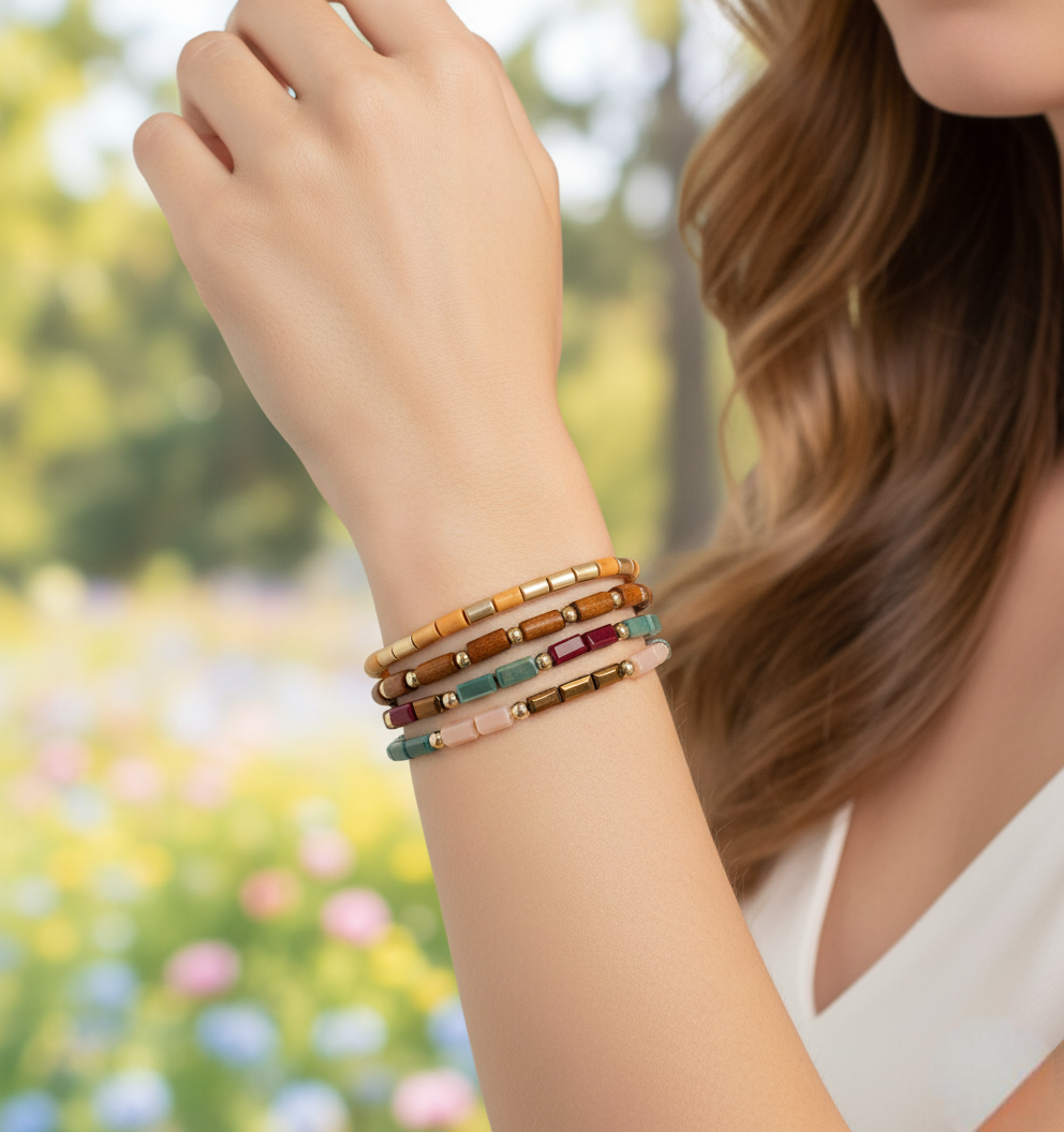 Pulseras Cafes