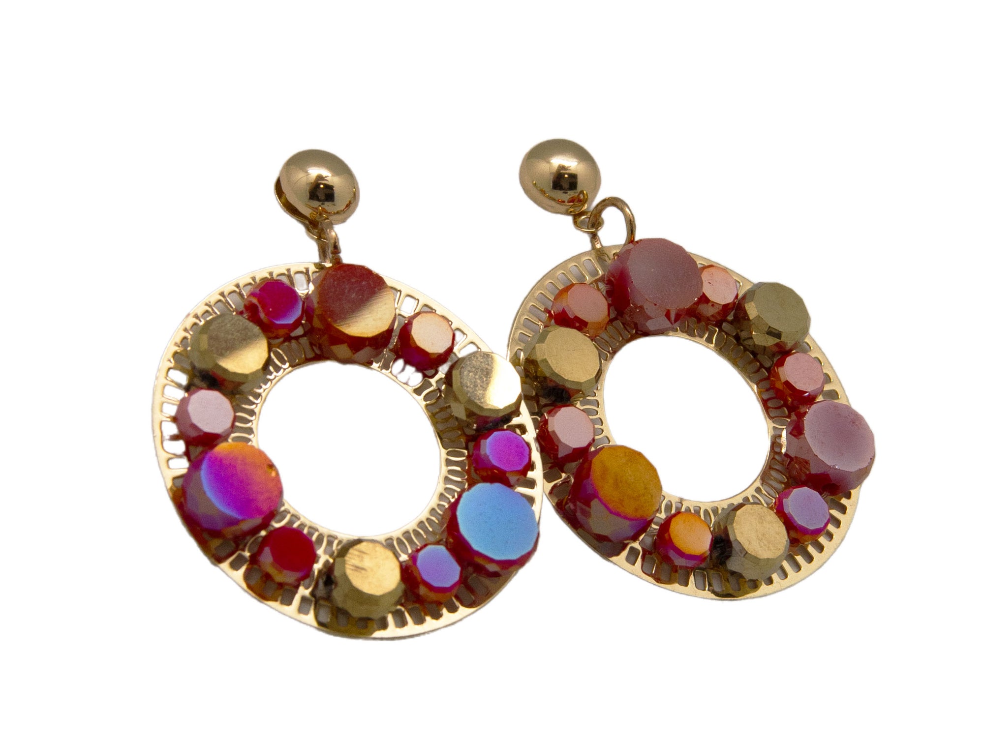 Aretes Destellos Anaranjados