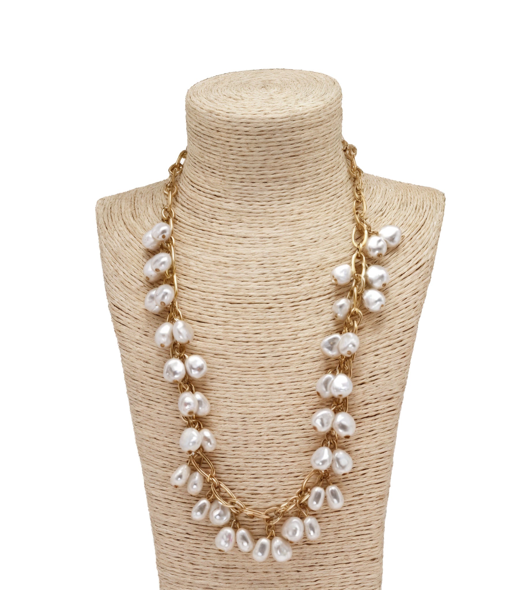 Collar Perlas Doradas