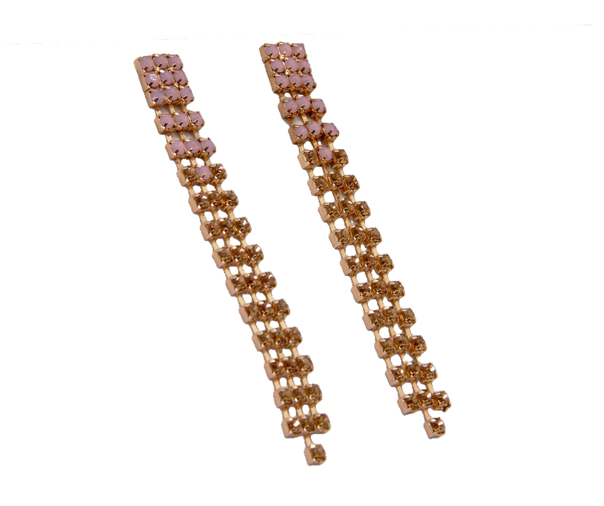 Aretes En Cascada Dorados