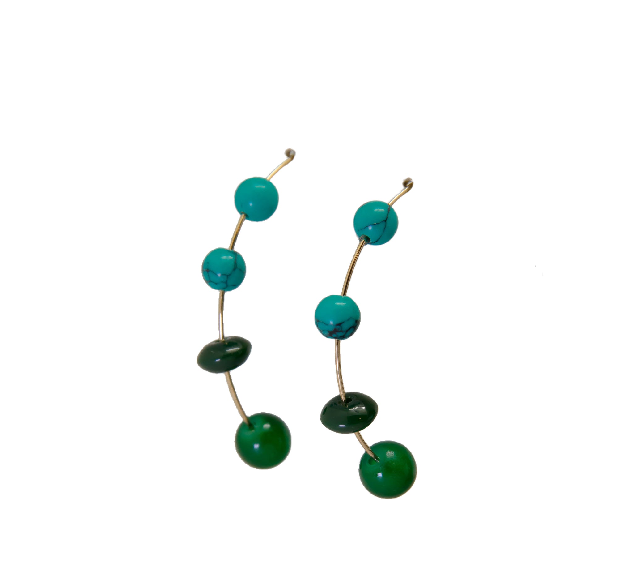 Aretes Rayo Verde