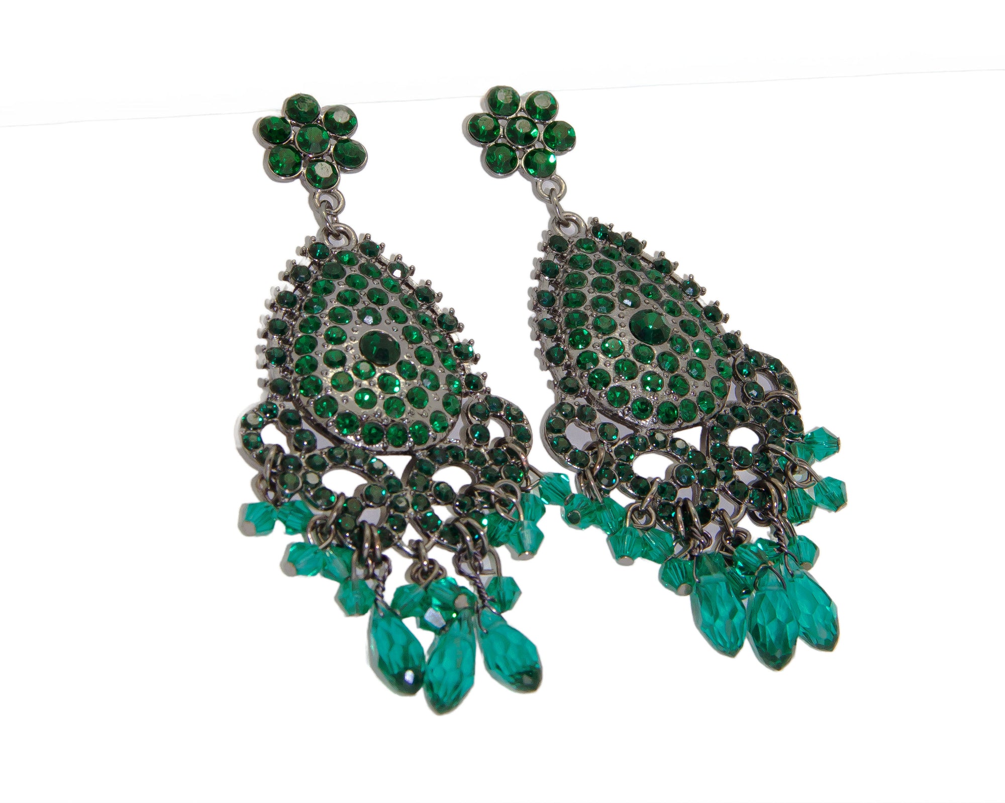 Aretes Verdes Elegantes