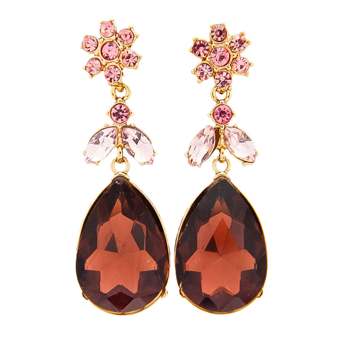 Aretes Pedrería Morada