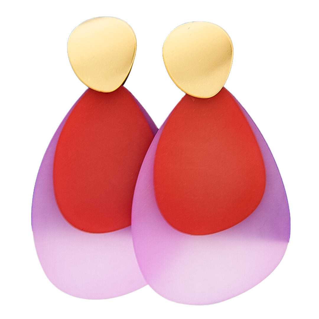 Aretes Fucsia Vibrante