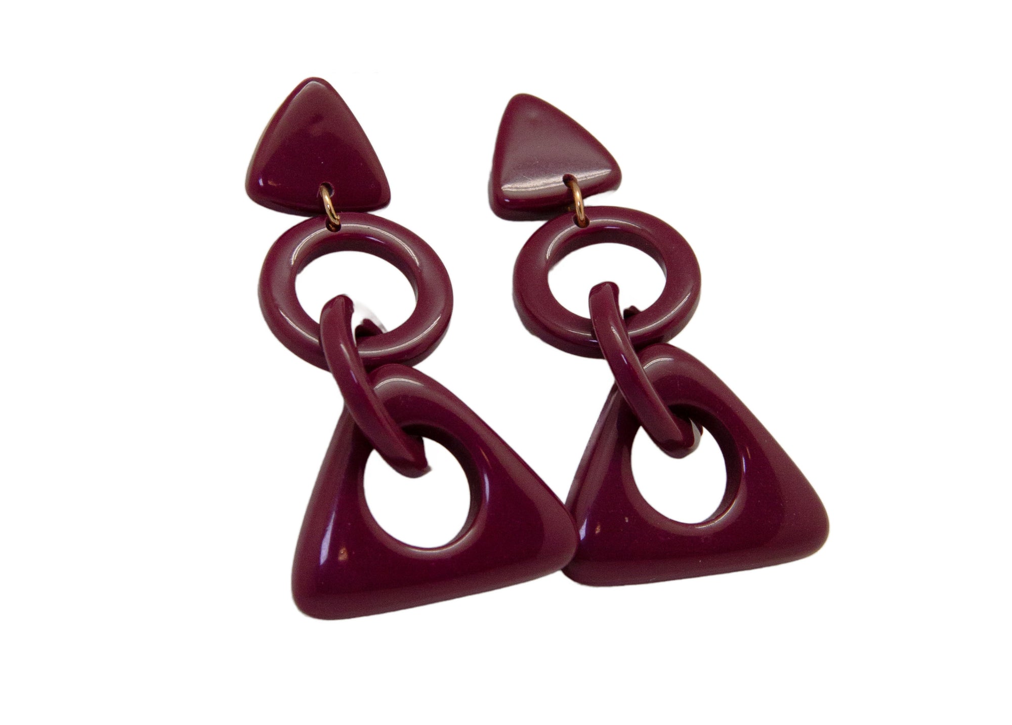 Aretes Triangulos Morados