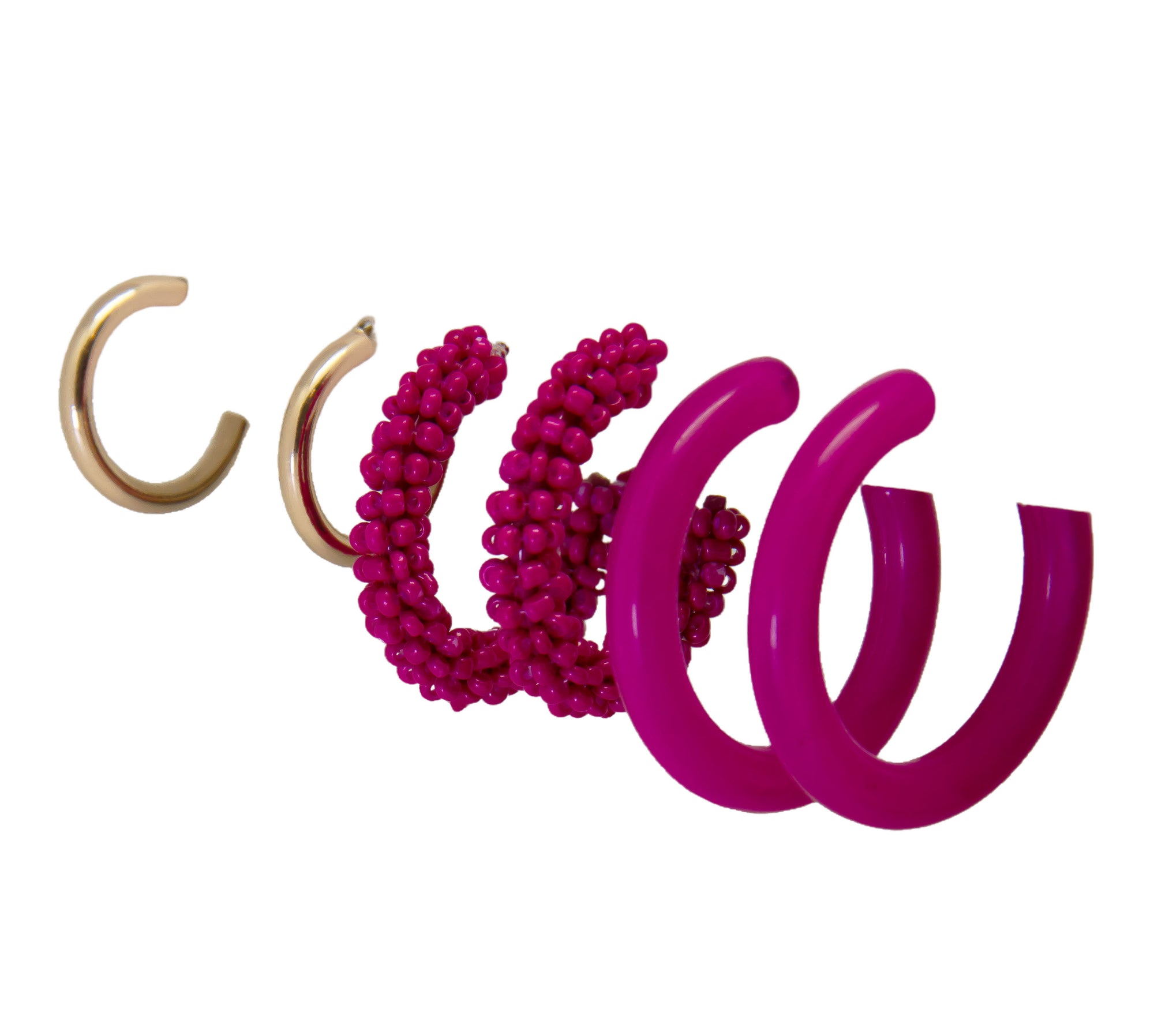 Candongas Fucsia Con Fucsia