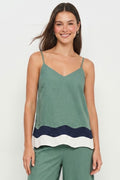 Blusa Cami con Diseño Bloques de Ondas