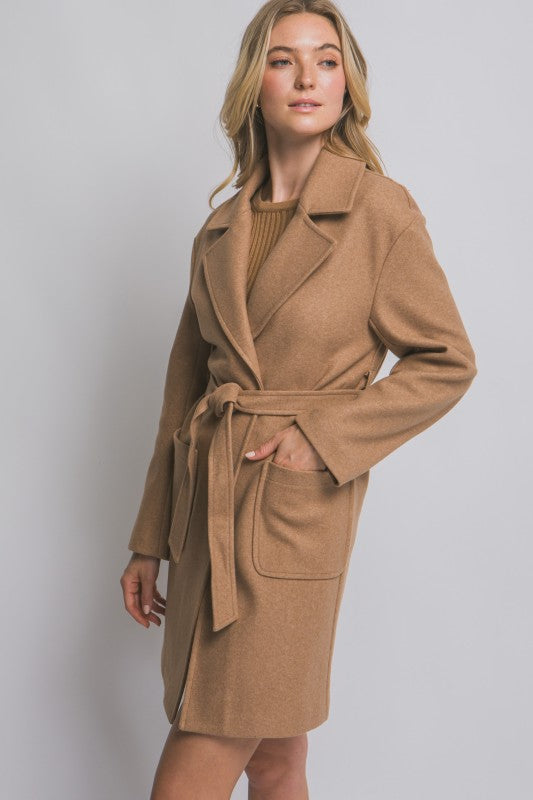 LOVE TREE Abrigo Envolvente con Cinturón