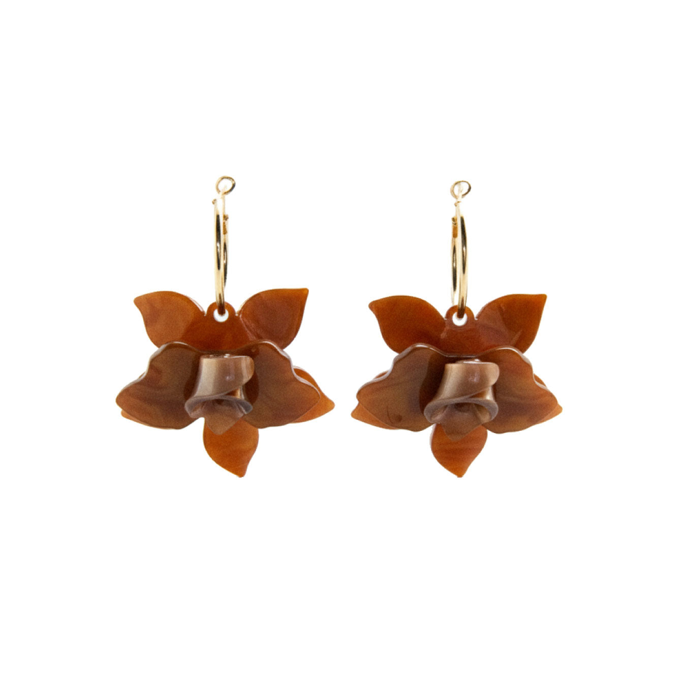 Aretes Orquídea Ámbar