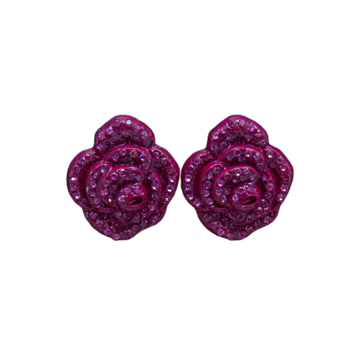 Aretes Flor de Magenta