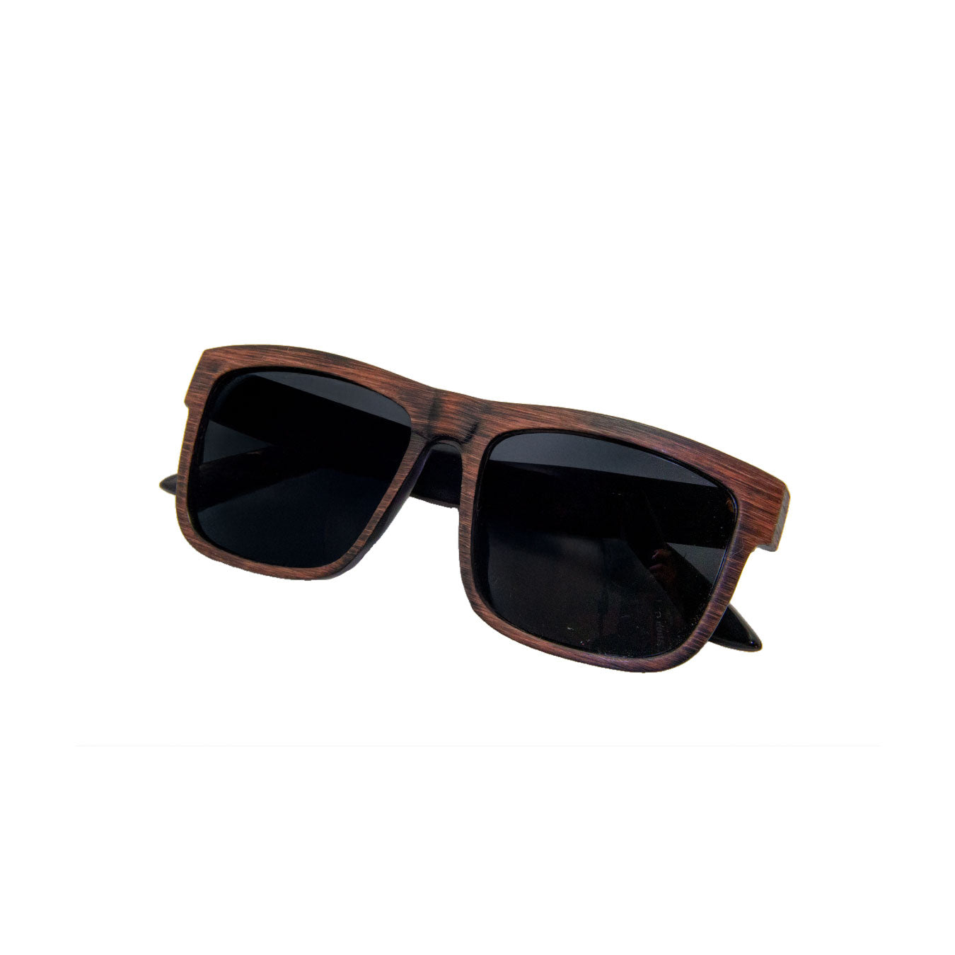 Lentes de Sol con Marco de Madera Oscura