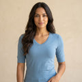 Blusa Silueta Ajustada Casual Blue