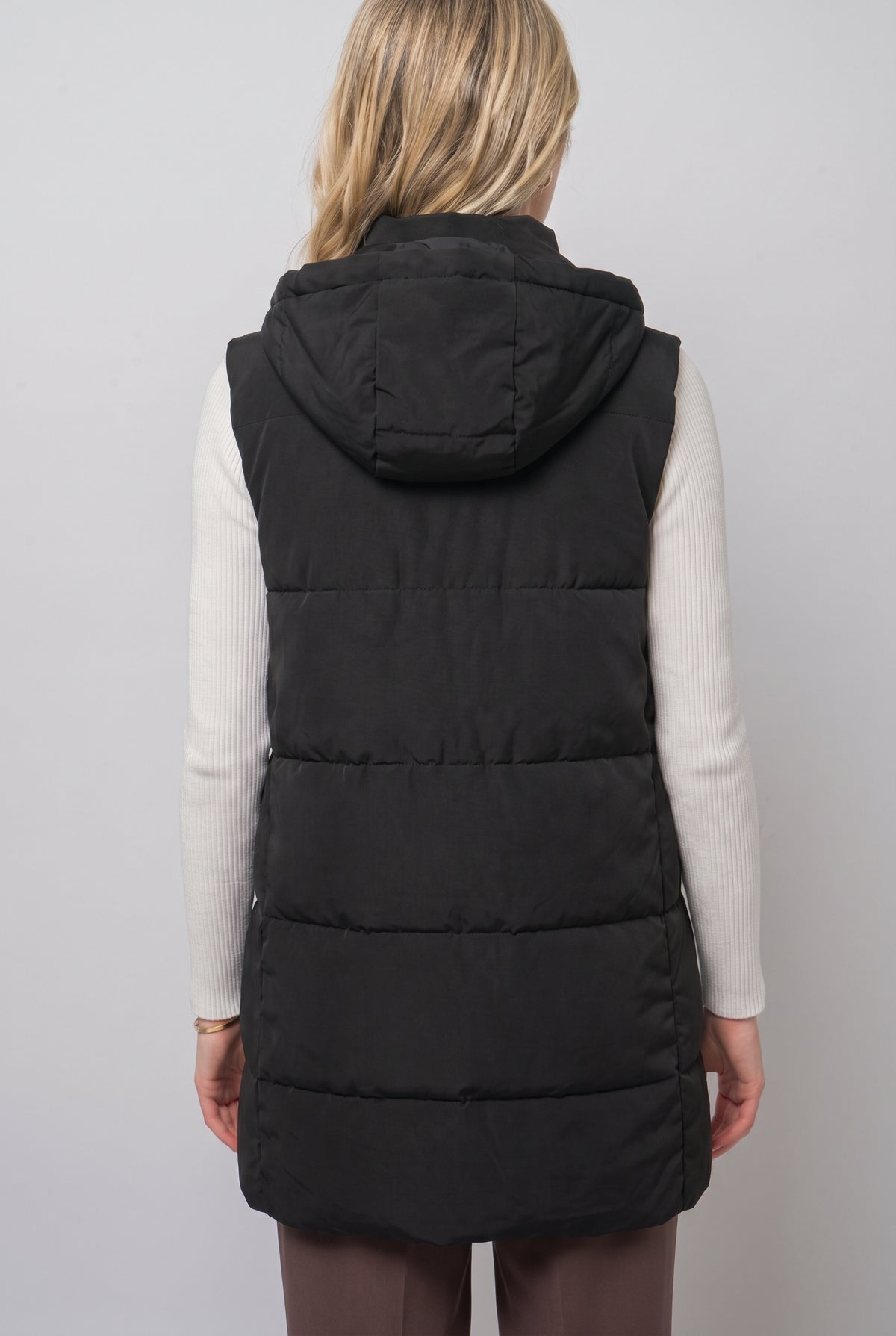 Chaleco Acolchado Cozy Noir Long