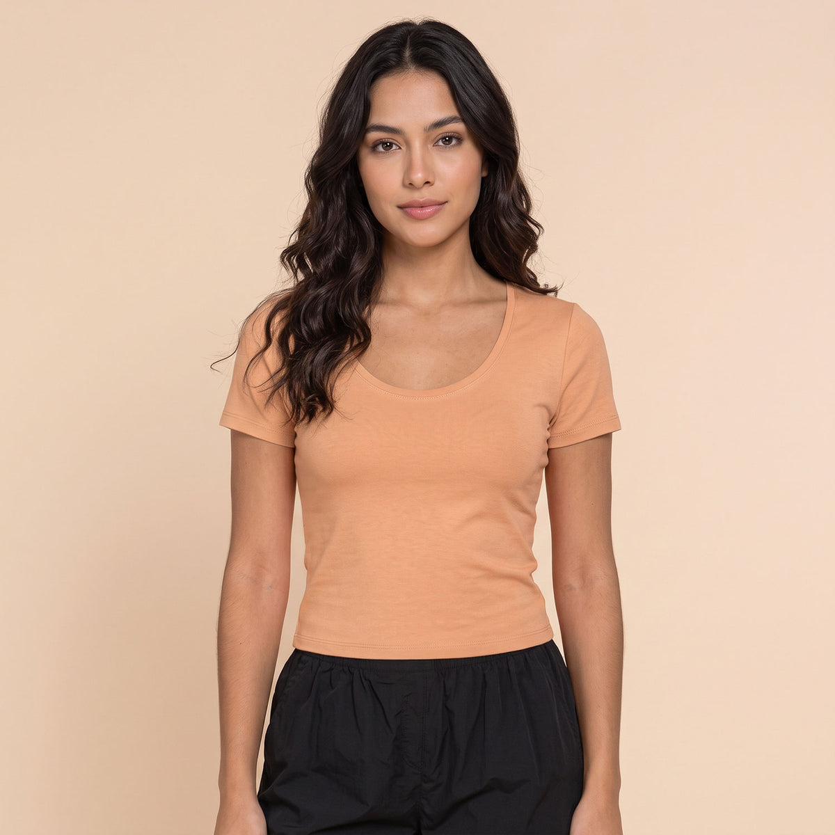 Blusa Básica Cuello Redondo Toffe
