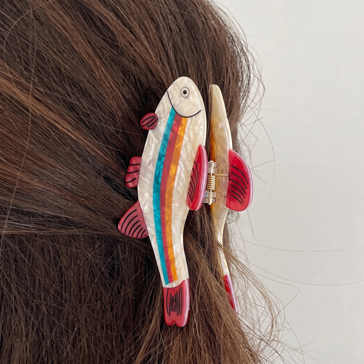 Clip Pinza Pez Estilizado Red Ivory