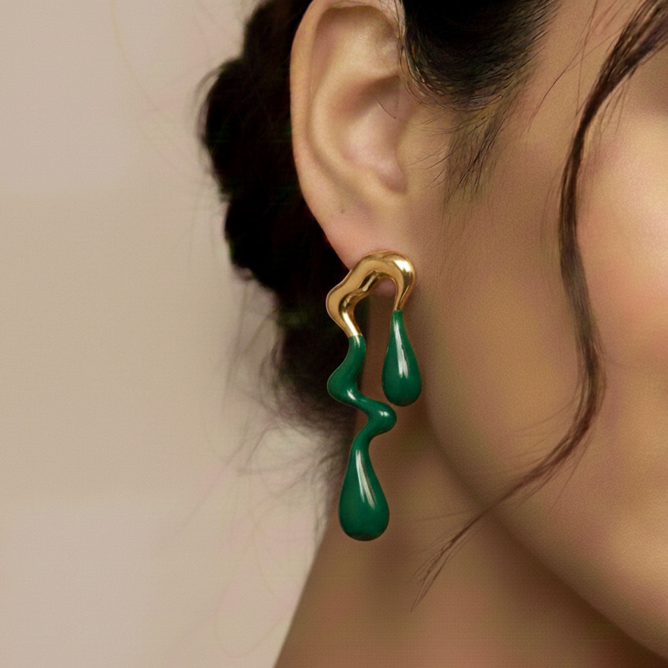 Aretes Lágrimas de Jade
