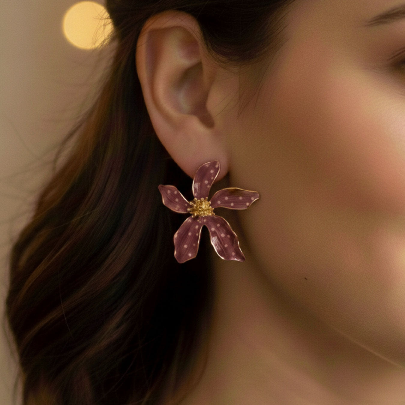 Aretes Pétalos de Merlot