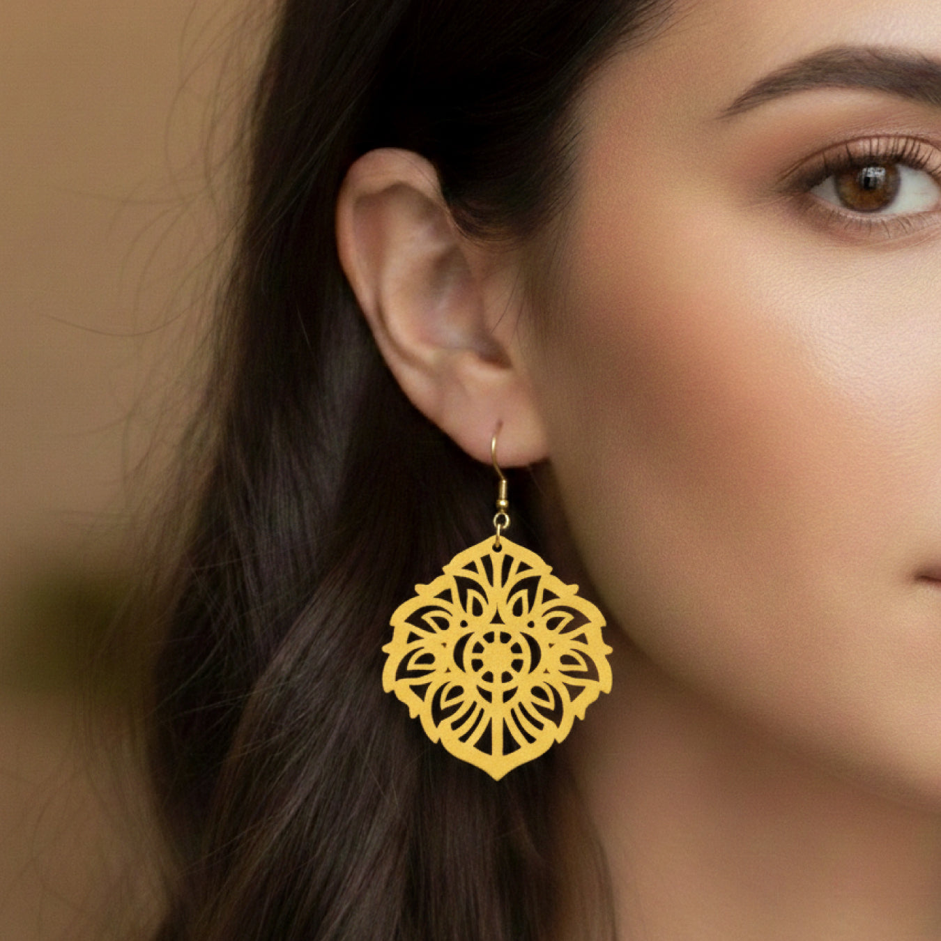 Aretes Mándala Girasol