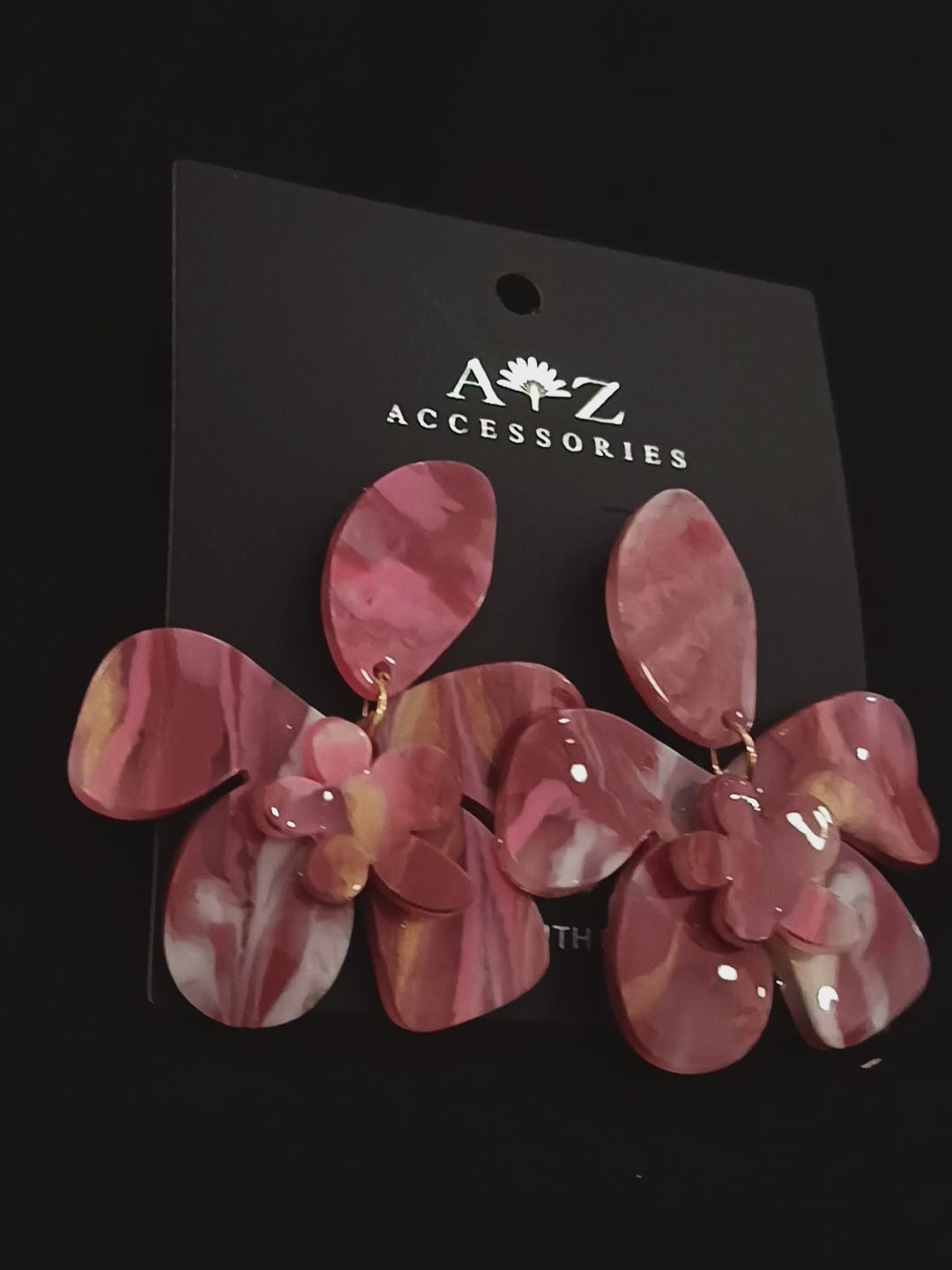 Aretes Orquídea Marmórea