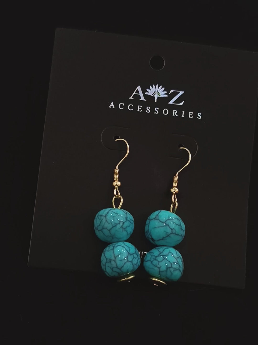 Aretes Orbes Turquesa