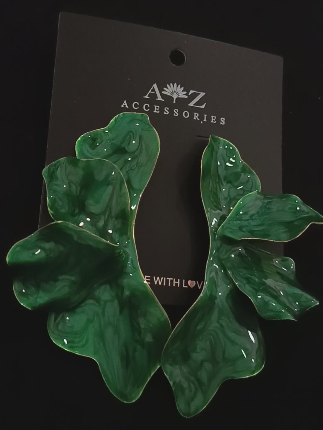 Aretes Pétalos de Malaquita